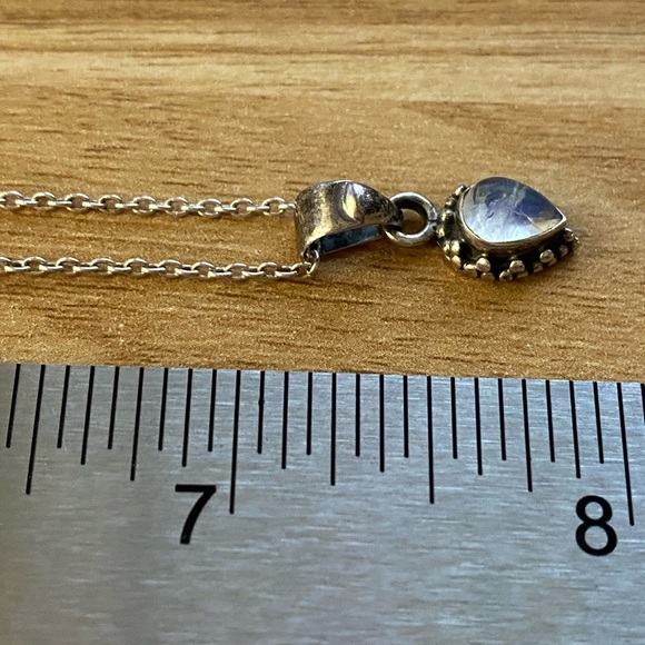 Beautiful vintage moonstone necklace marked 925 Sterling silver - Picture 4 of 9